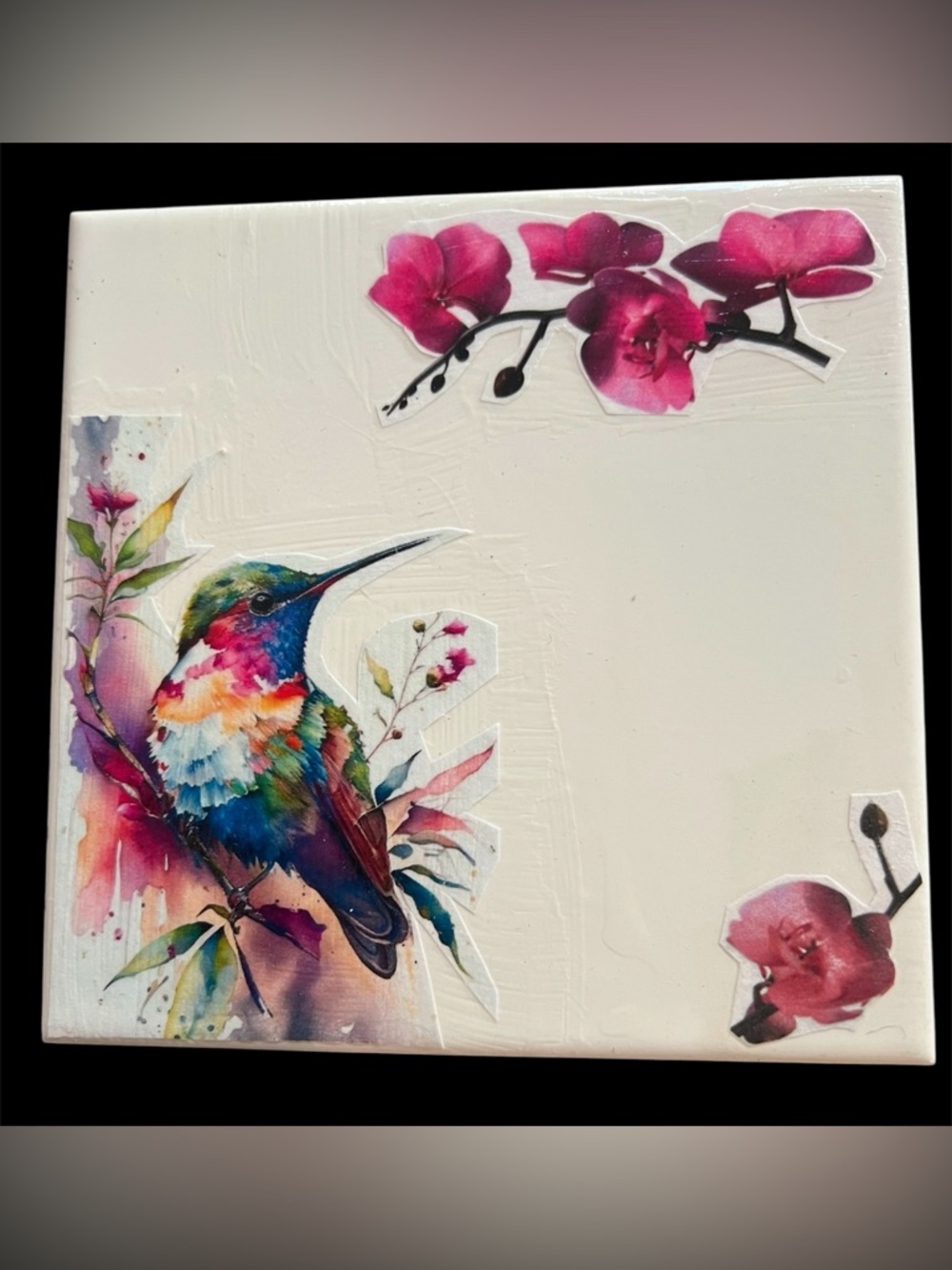 Decoupage tile